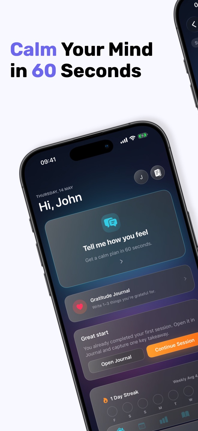 MindCoach AI App Store preview showing the home screen