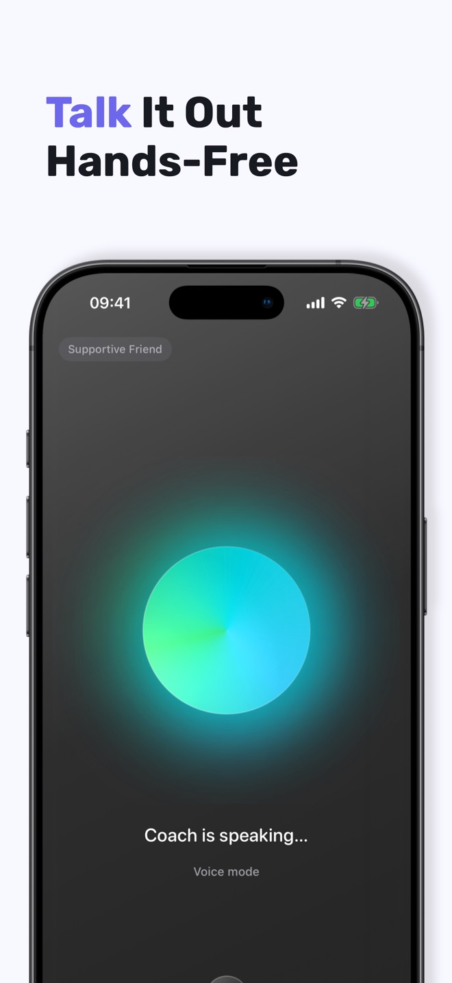 MindCoach AI App Store preview showing wellbeing tools