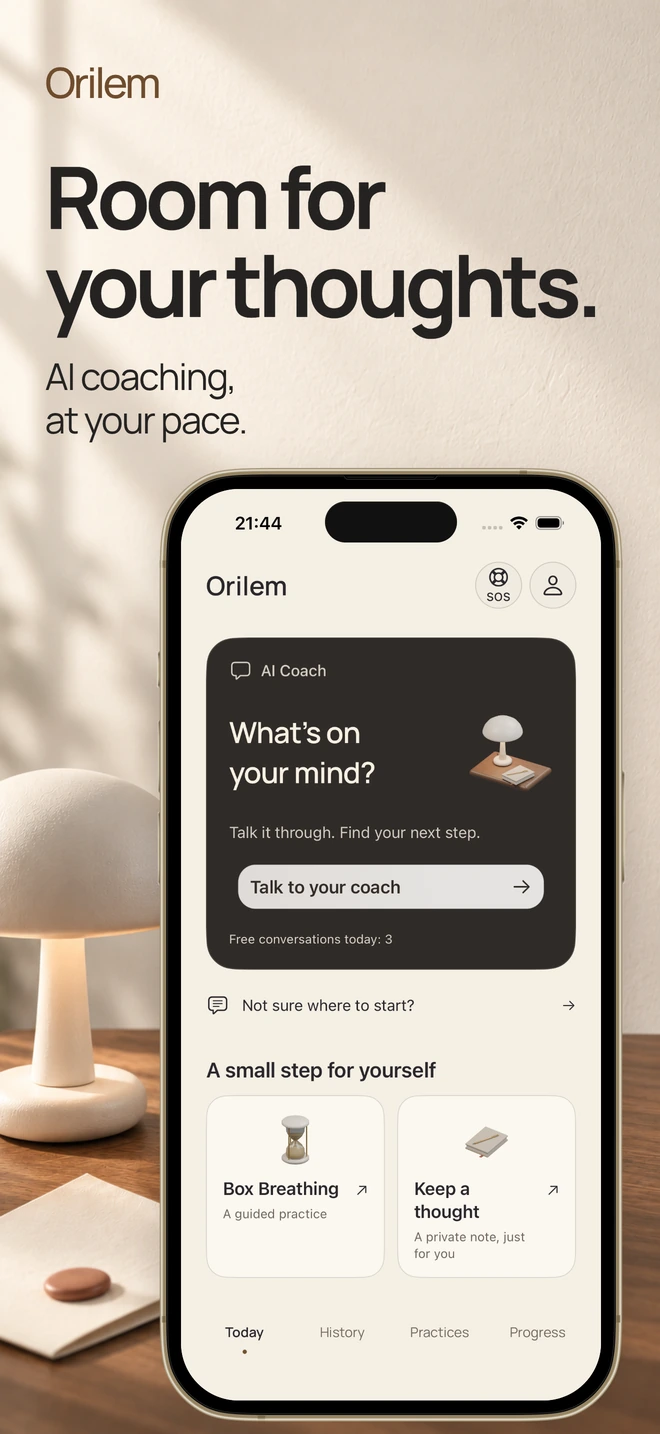 Orilem preview: Today, with a clear starting point for a conversation and a small step for yourself